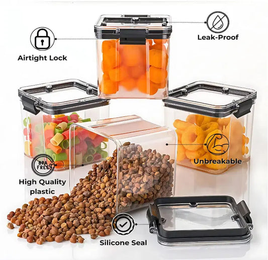 400 ML Unbreakable Airtight Kitchen Storage Container Set of 8